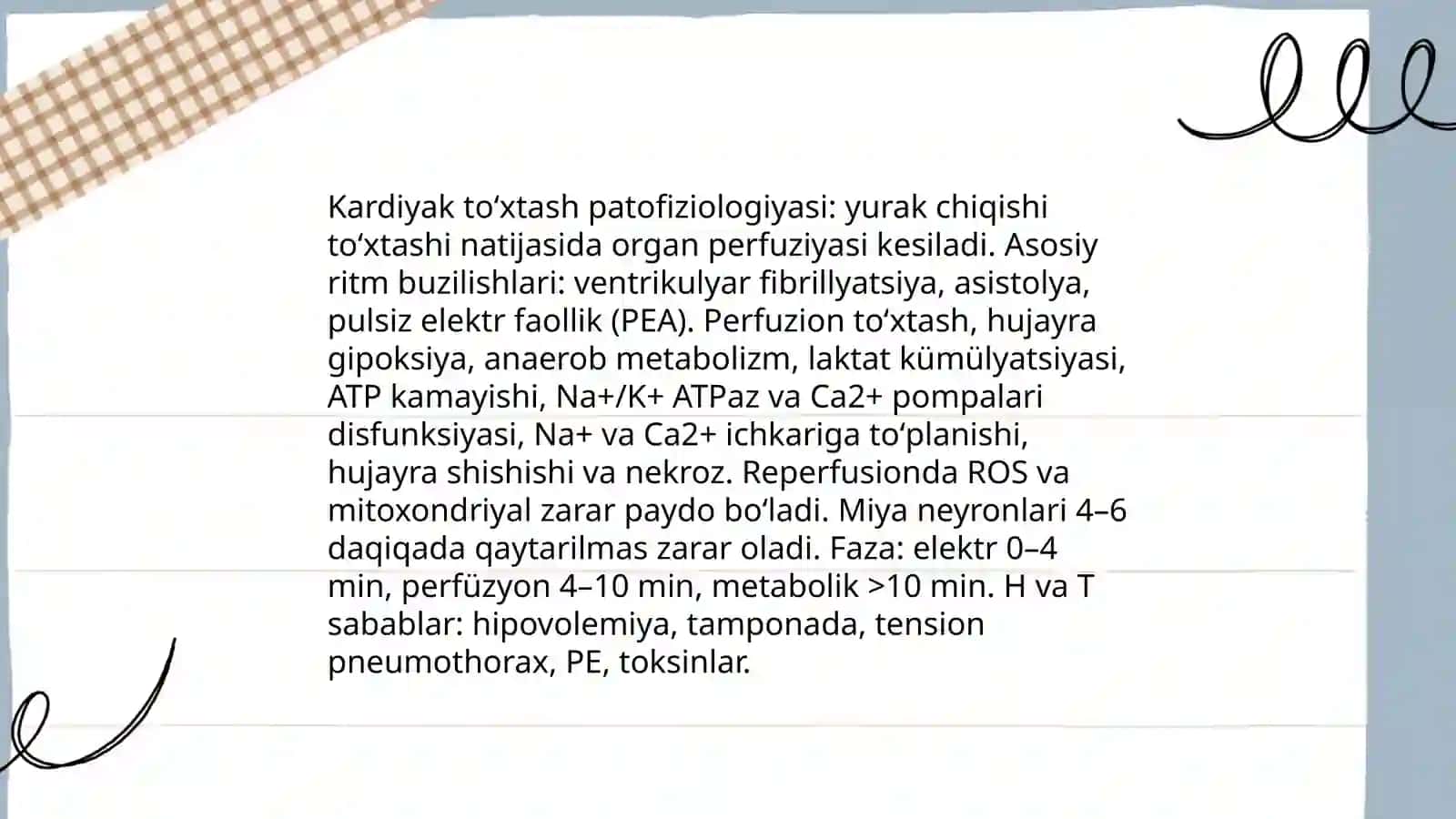 Terminal holatlar va reanimatsiya asoslari 4