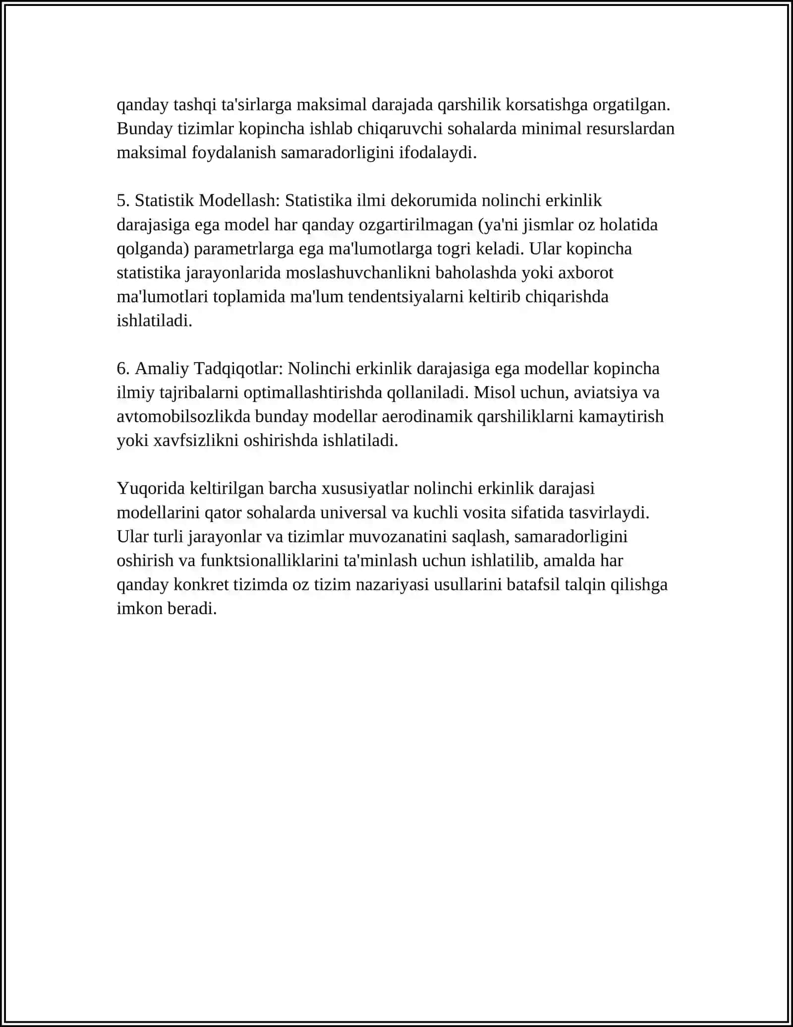 IQTISODIYOTDA CHIZIQSIZ BOG'LANISHGA EGA BO'LGAN JARAYONLARNI EKONOMETRIK MODELLASHTIRISH MASALALARI 4