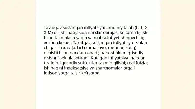 Inflyatsiyaning mohiyati va hisoblash usullari 4