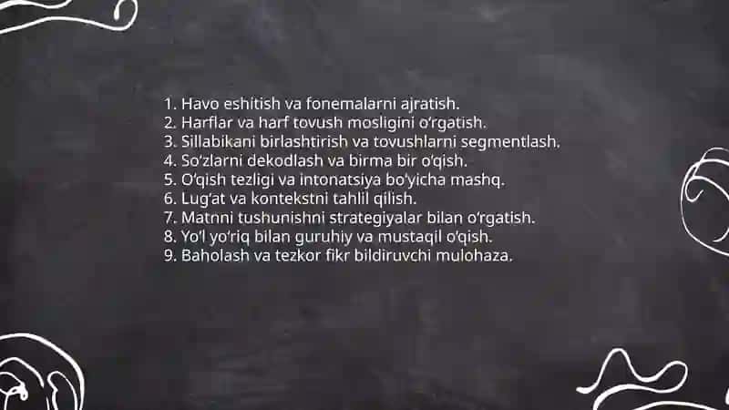 O'qish savodxonligi fanidan taqdimot 4