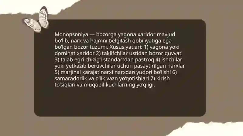 Monopoliya va monopsoniya 4
