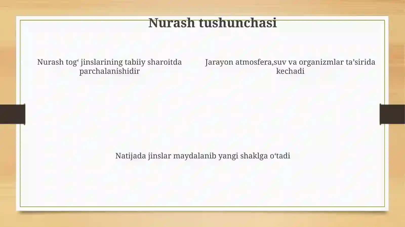 Togʻ jinslarining nurash tushunchasi 4