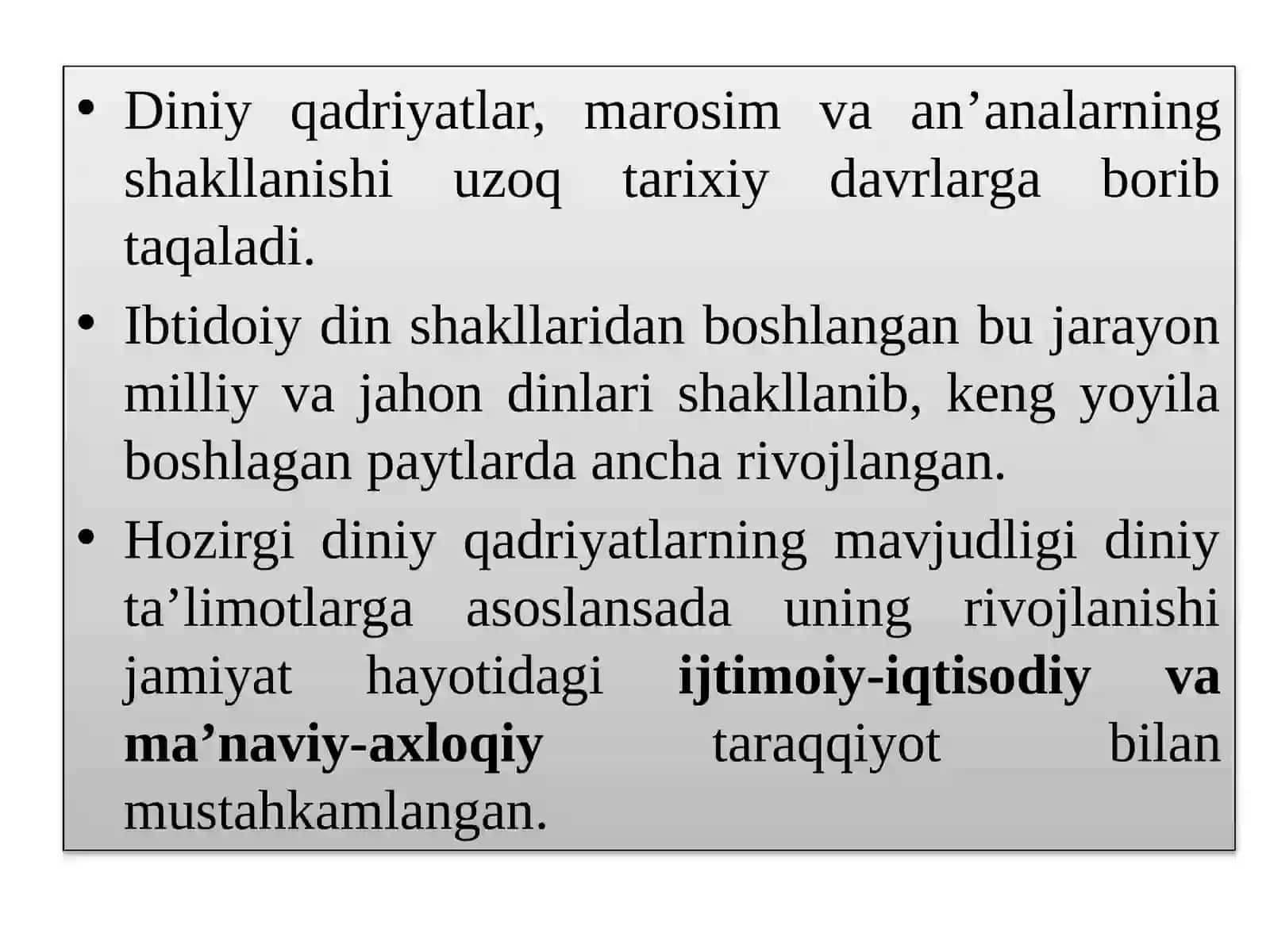 Islom qadriyatlari va ma’rifatining hozirgidagi ahamiyati 4