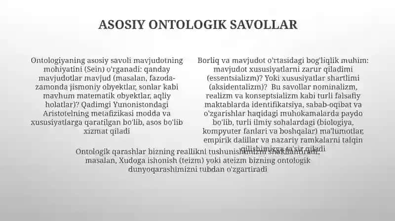 Ontologiya-borliq 4