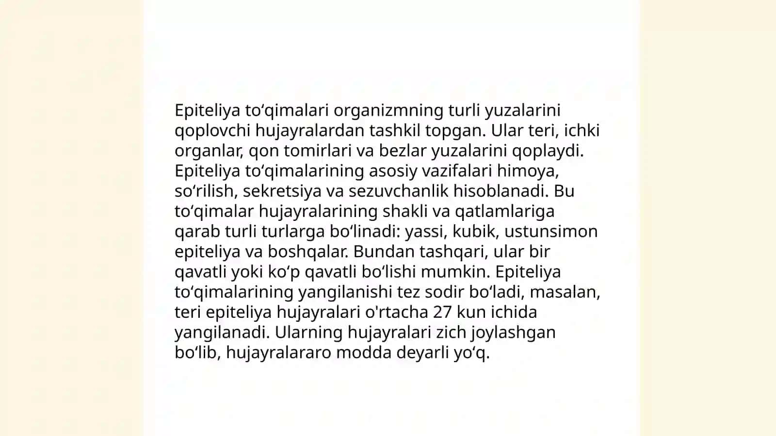 Toʻqimalar biologiyasi 4