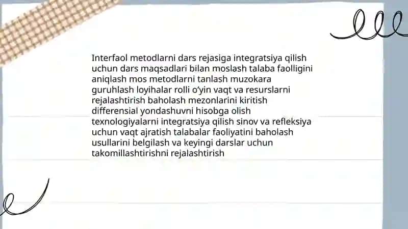 Interfaol metodlar va ularning qoʻllash mahorati 4