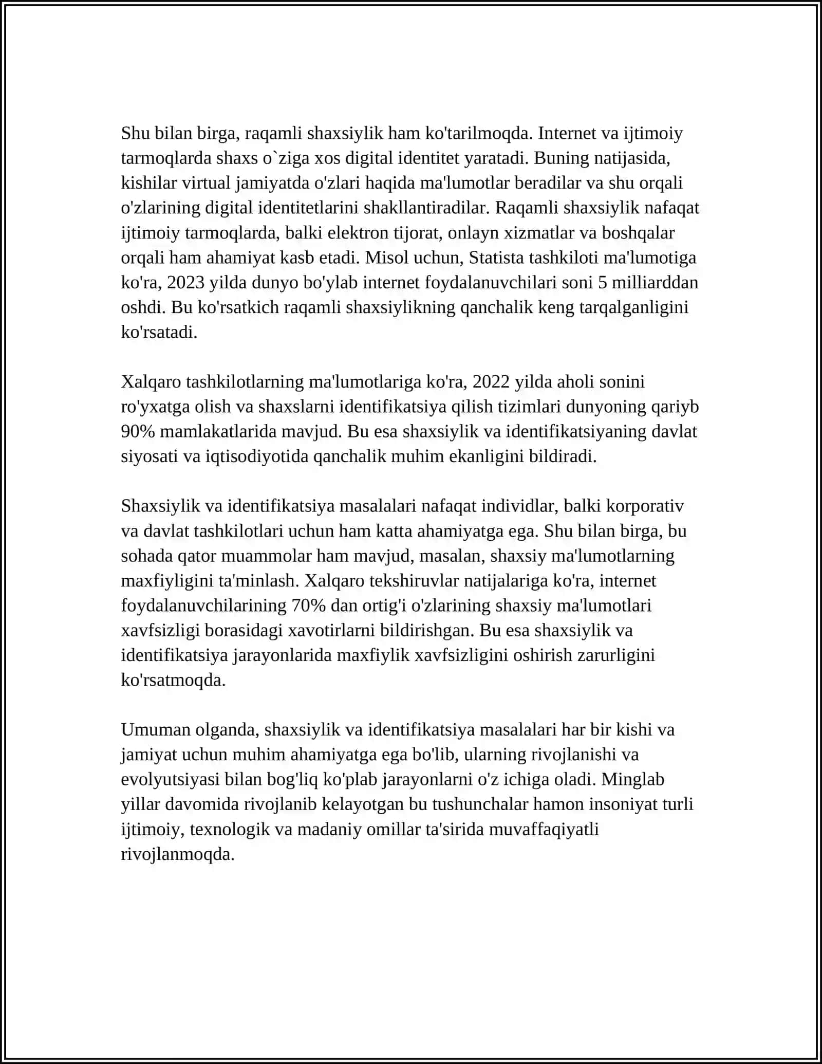 SHAXSNING SHAKLLANISHI VA IJTIMOIYLASHUVI 4