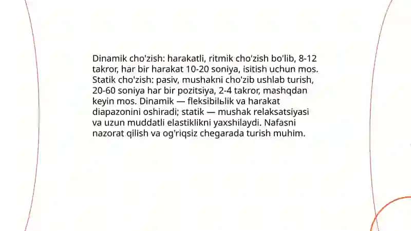 Egiluvchanlik sifatini rivojlantirish 4