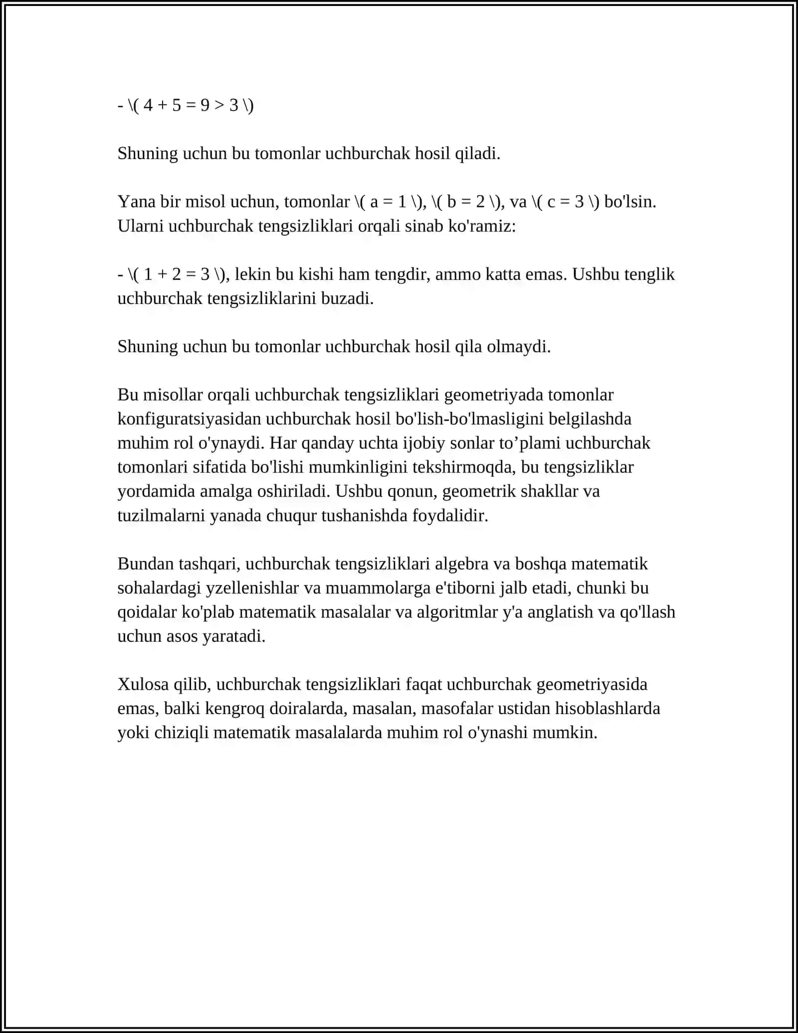 GEOMETRIK TENGSIZLIKLAR 4