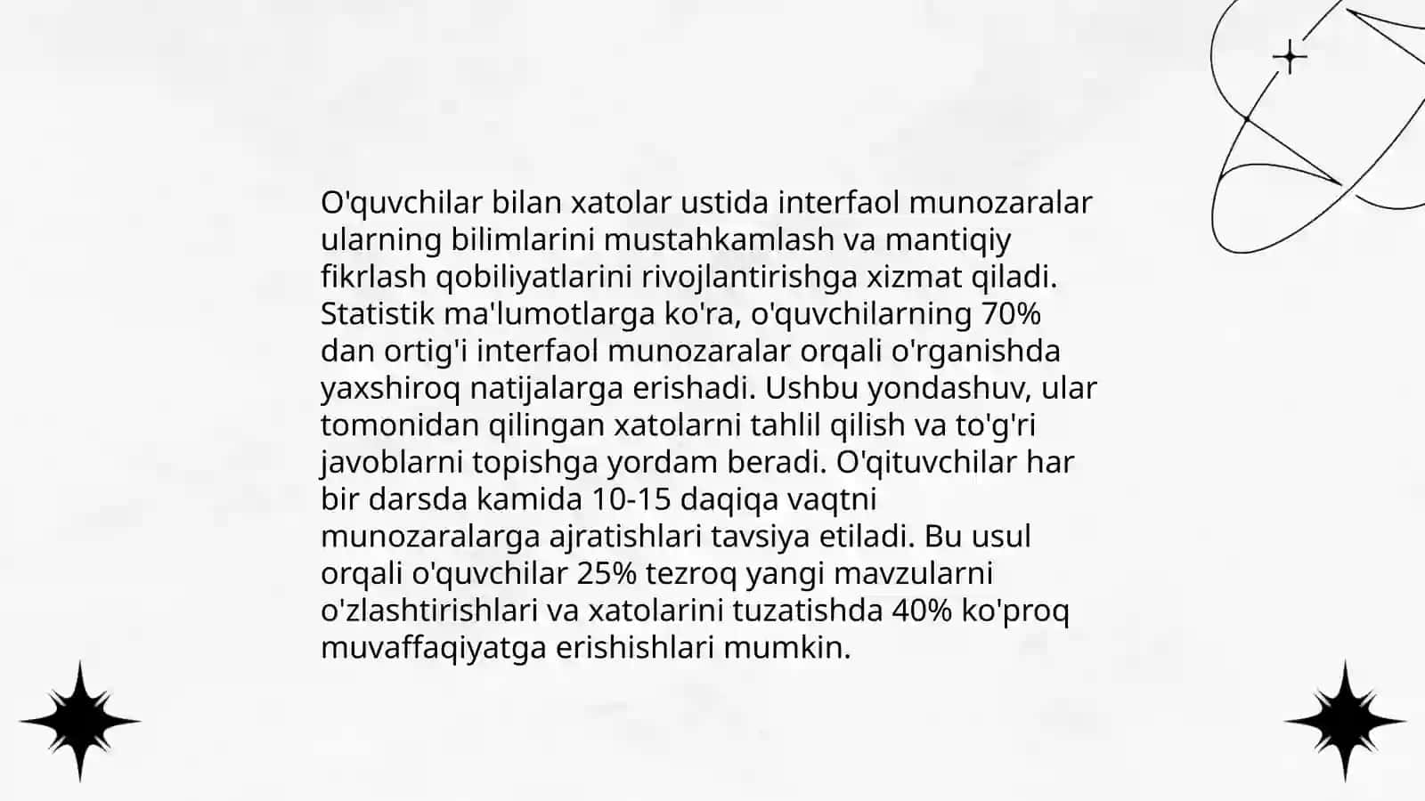 Xatolar ustida ishlashda interfaol metodlardan foydalanish 4