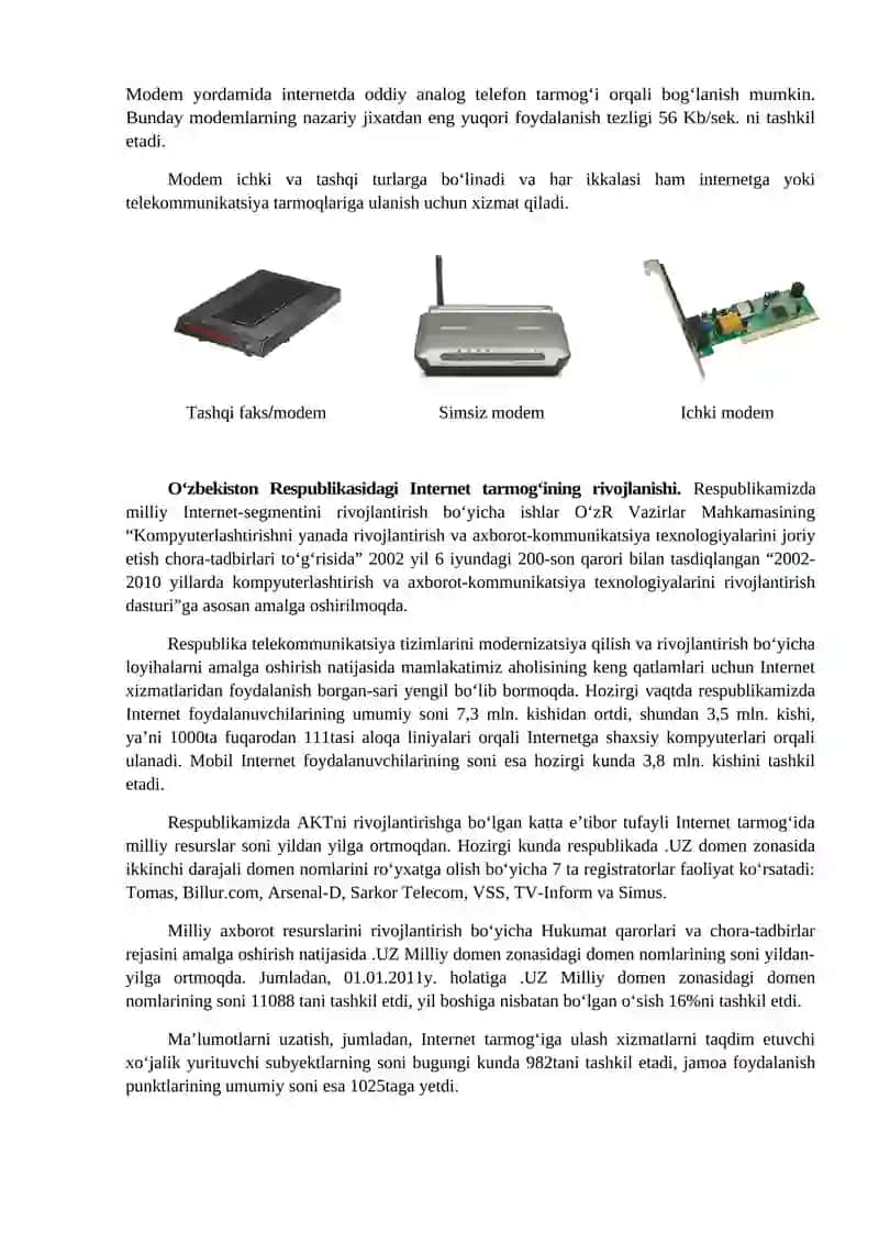 Internet tarmoqining ahamiyati 4