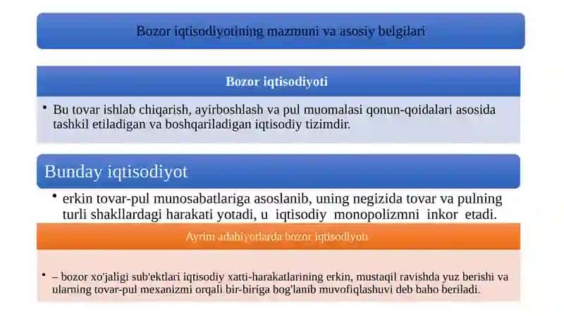 Bozor iqtisodiyotining mazmuni va amal qilishi 4