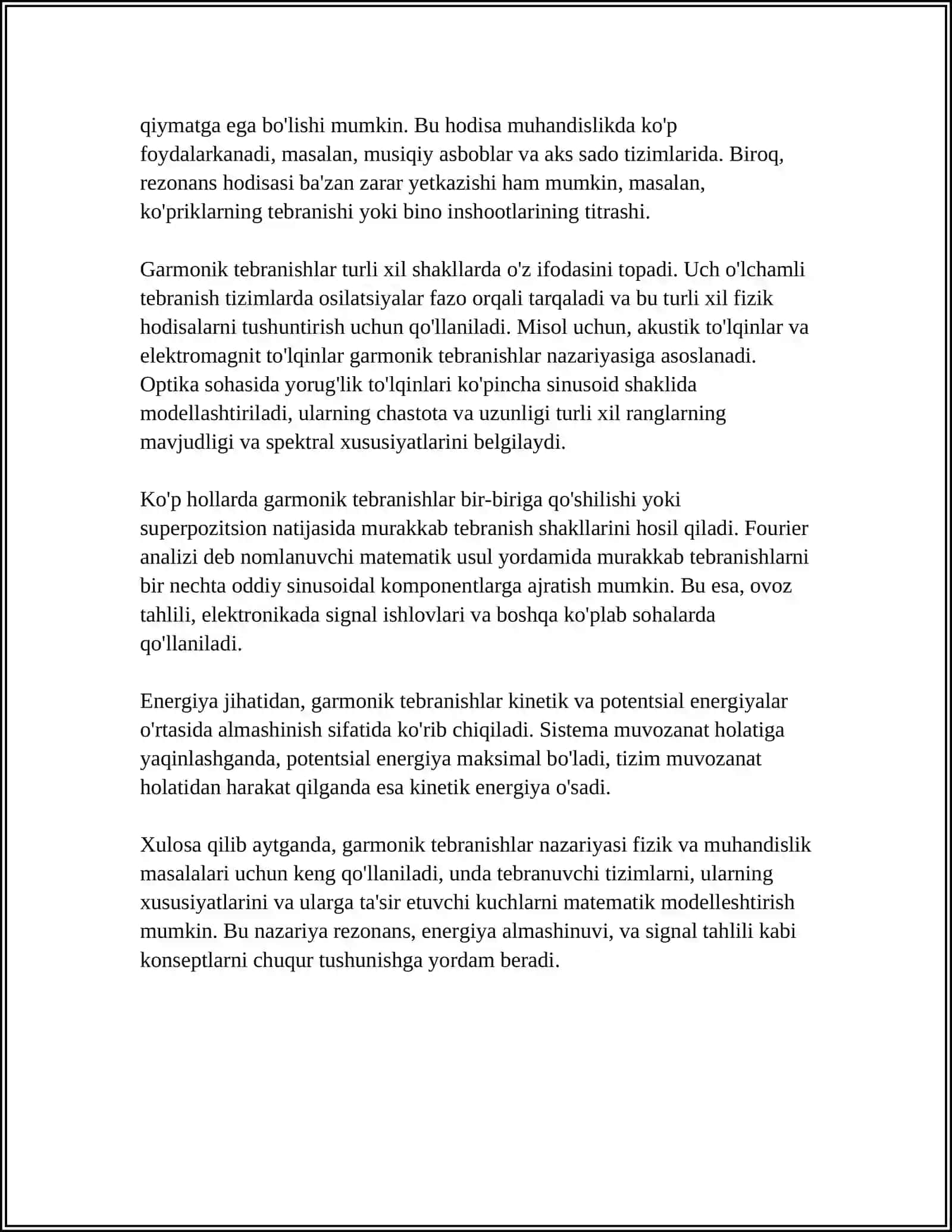 GARMONIK TEBRANISHLAR 4