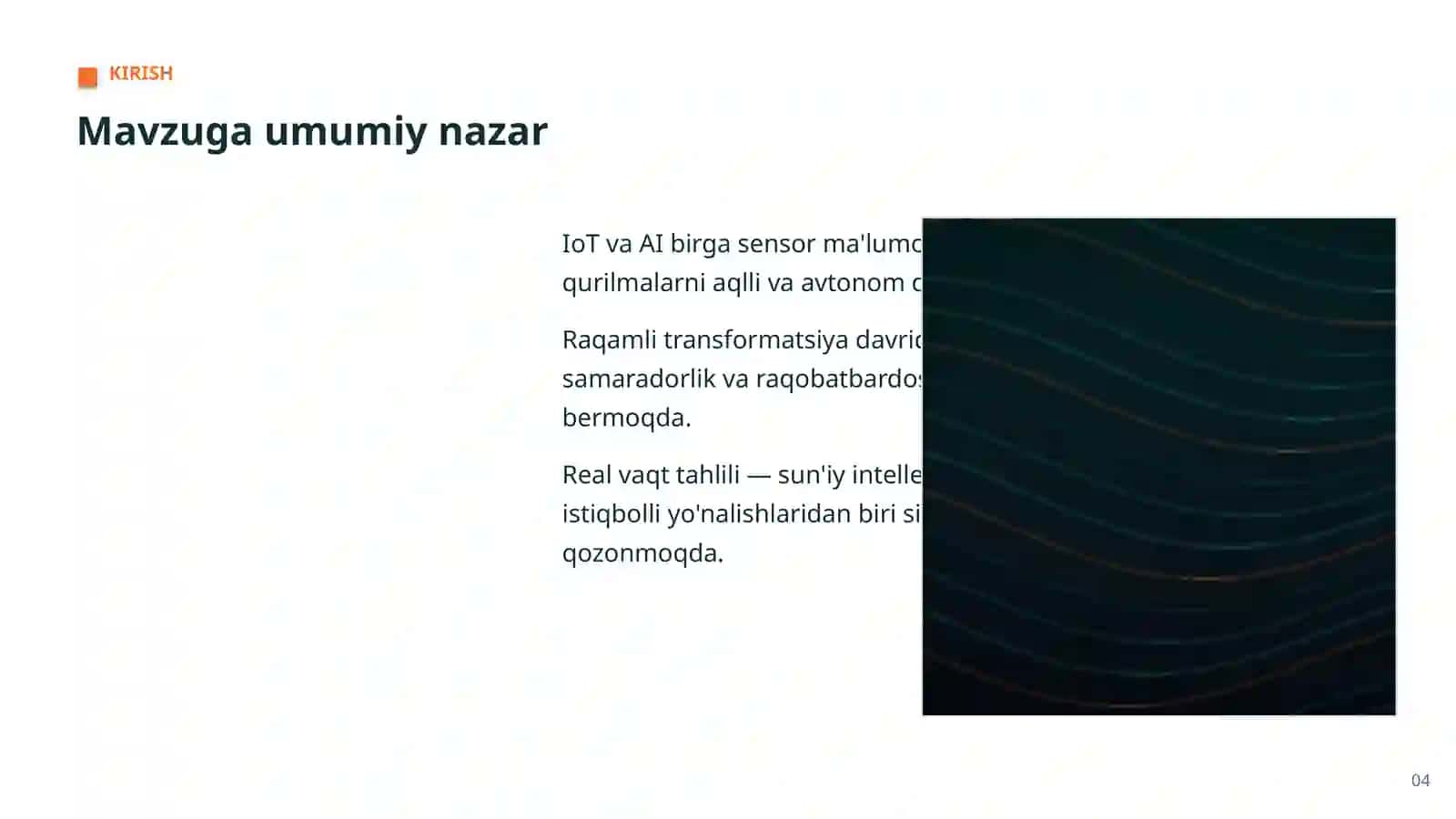 Real vaqt tahlili (AI va Internet of Things) 4