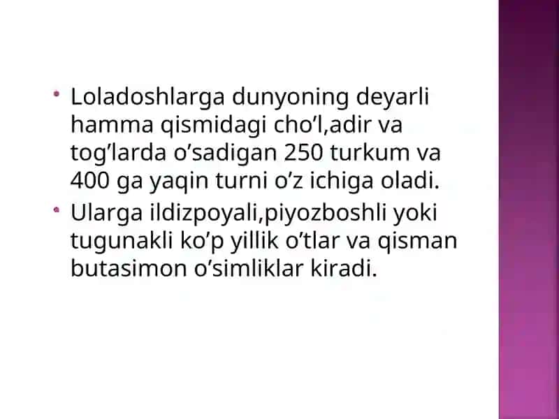 Loladoshlar oilasi 4