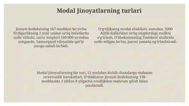 Modal Jinoyat Tushunchasi 4