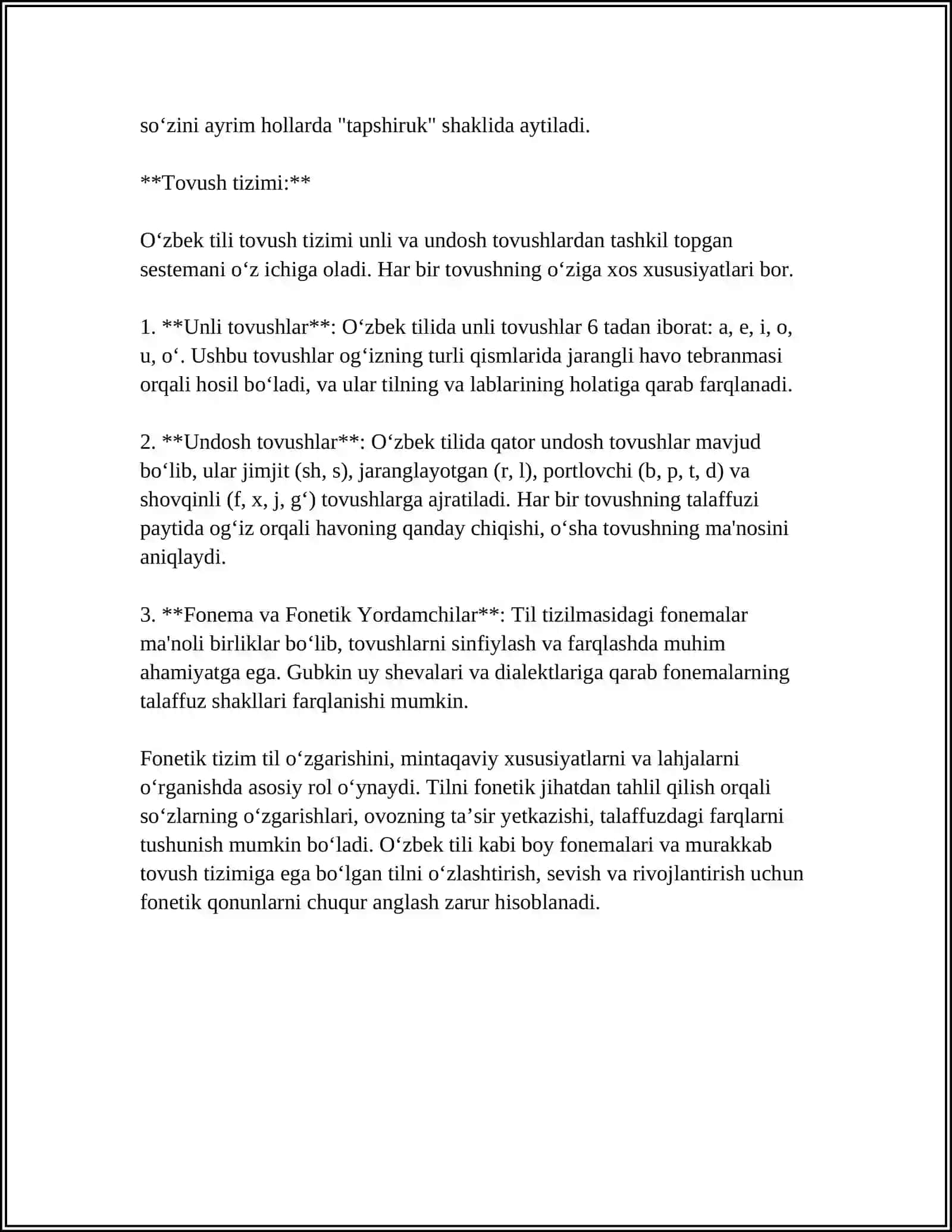 Fonetik qonunlar va tovush tizimi 4