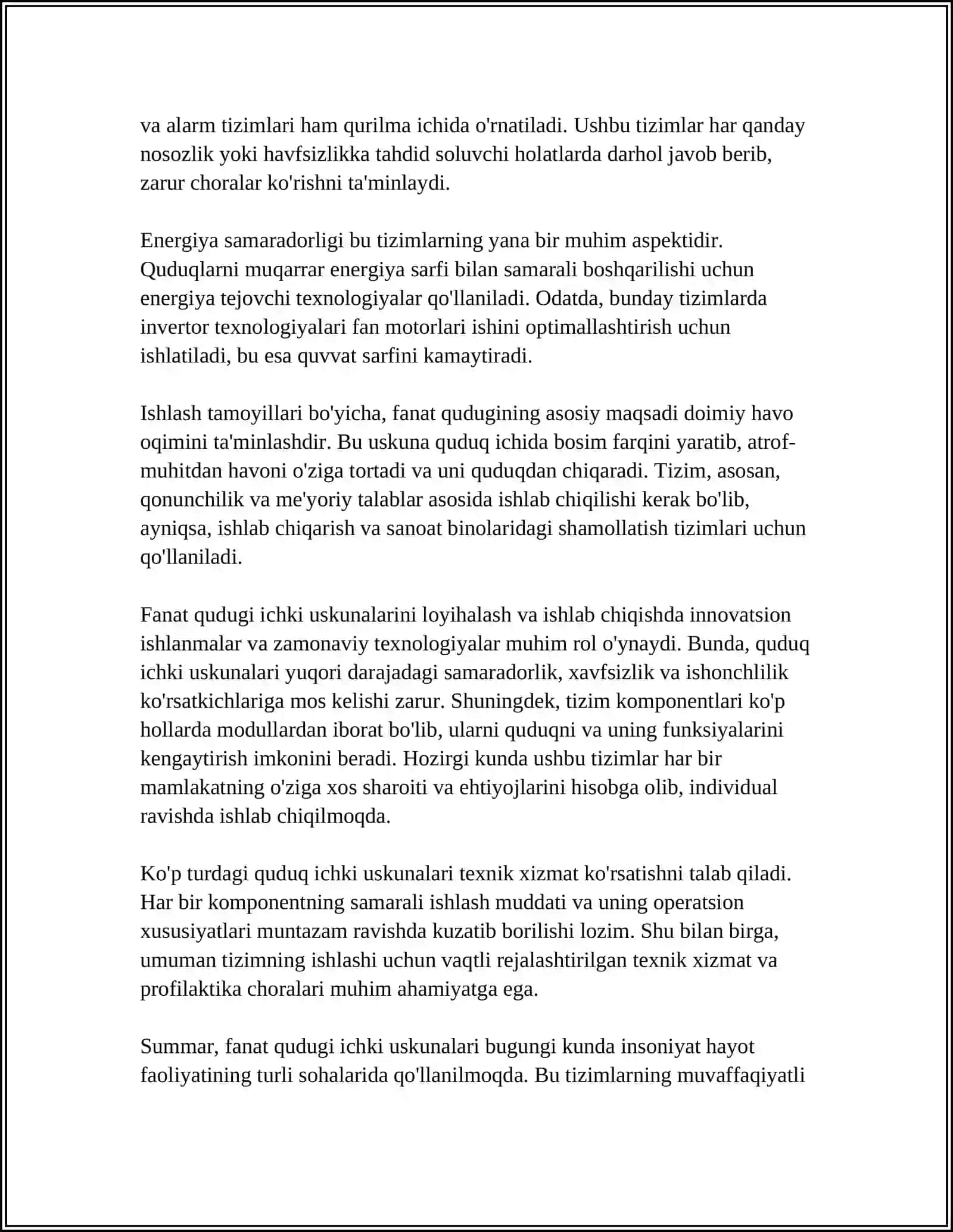 Fanat Qudugi Ishki Uskunalar 4