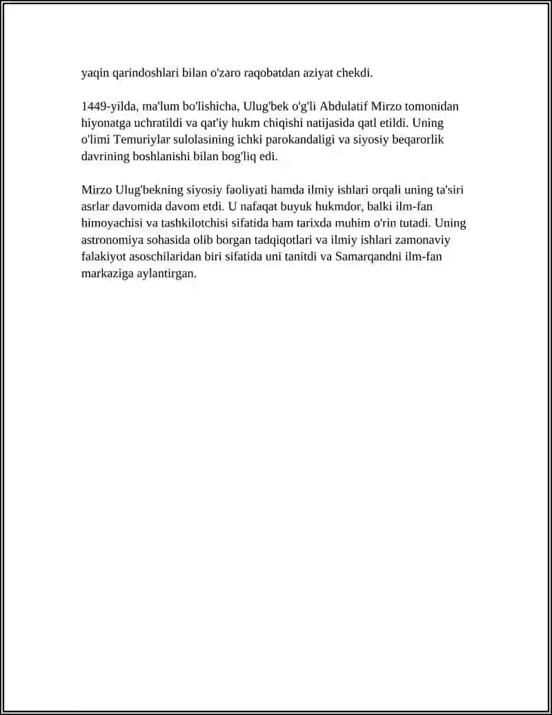 MIRZO ULUĞBEK-DAVLAT ARBOBI. 4
