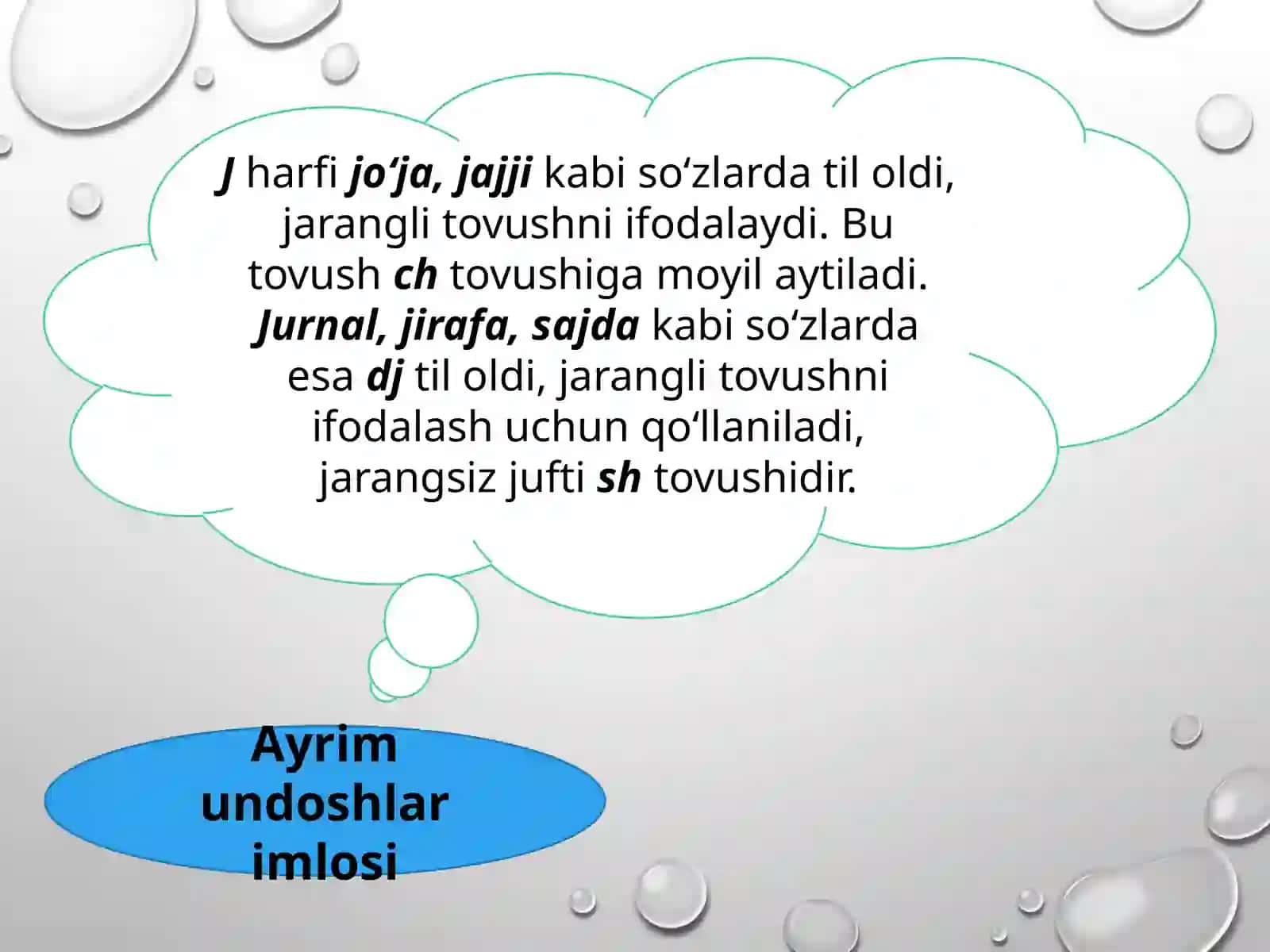J,djundoshlarining talaffuzi va imlosi 4