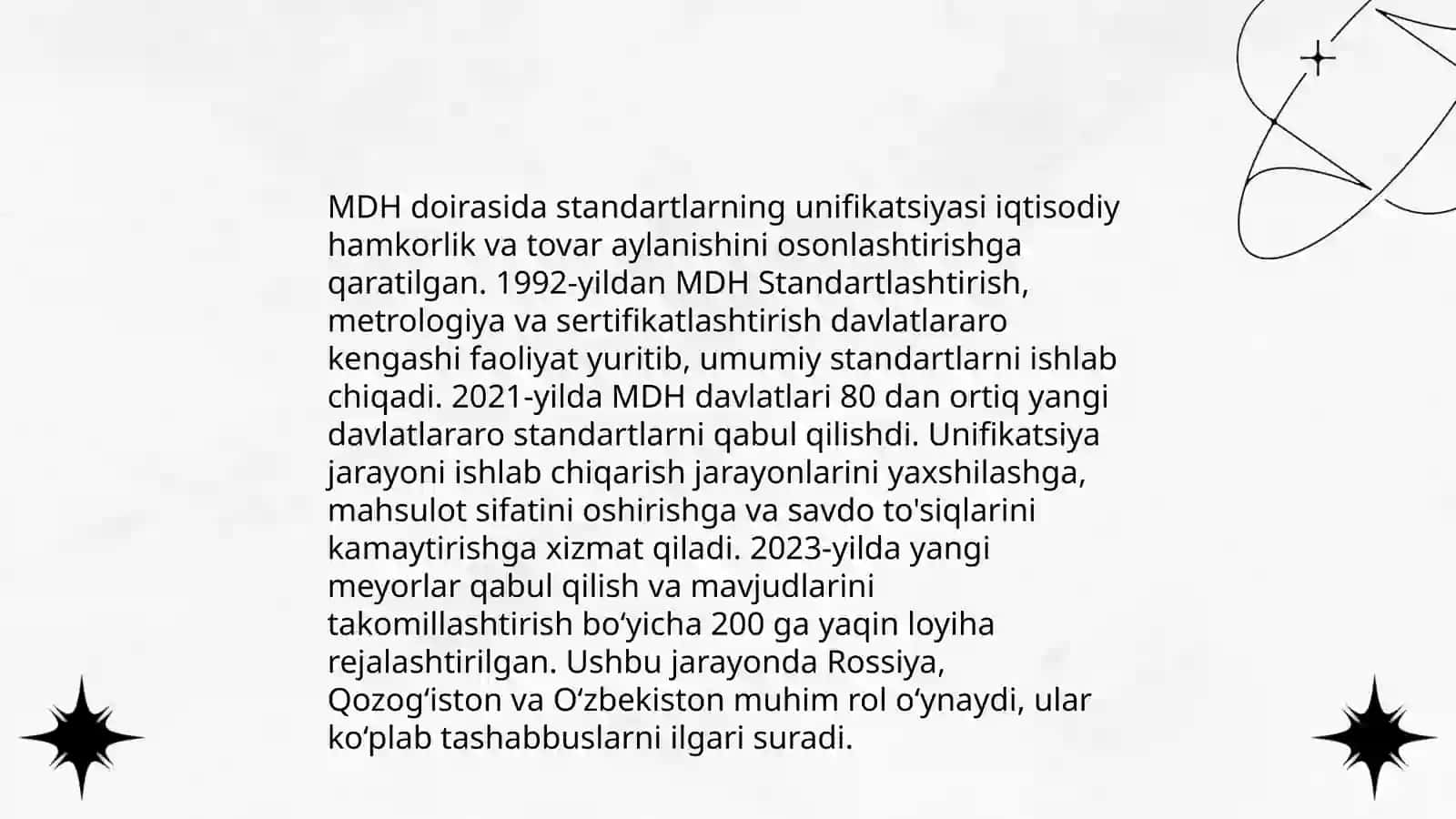 Standartlarni MDH doirasidagi mavqeyi 4