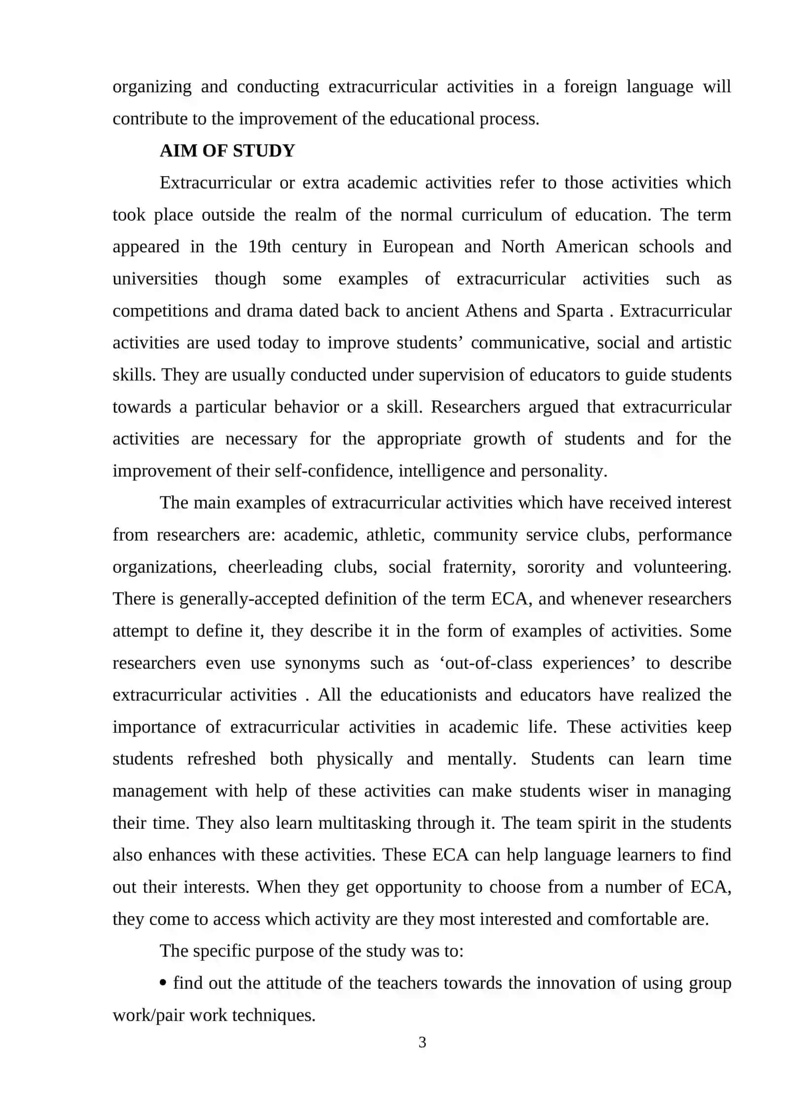 ORGANIZATION OF EXTRACURRICULAR ACTIVITIES IN A FOREIGN LANGUAGE classroom 4