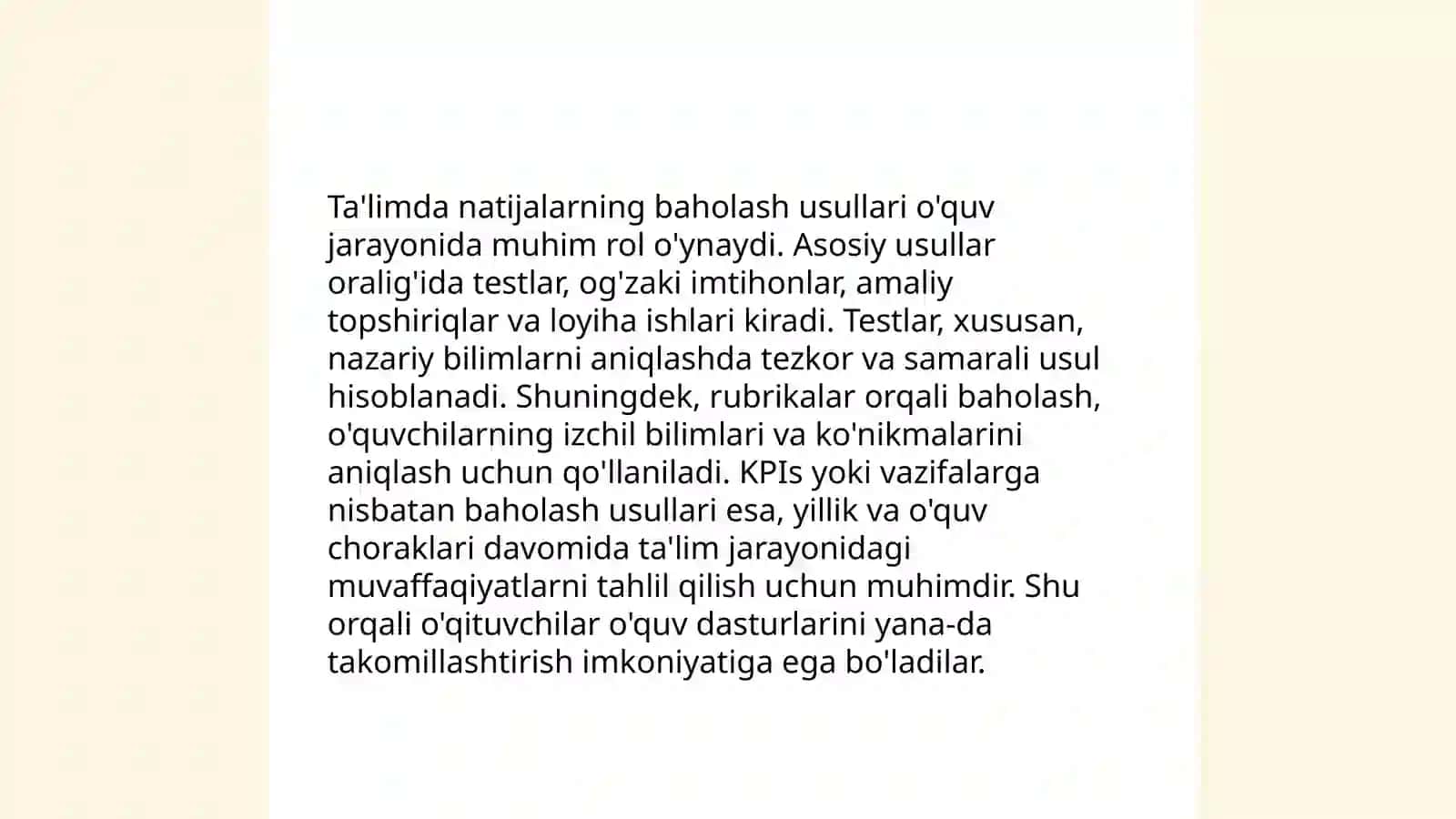 Ta'limni tashxis etish jarayoni 4