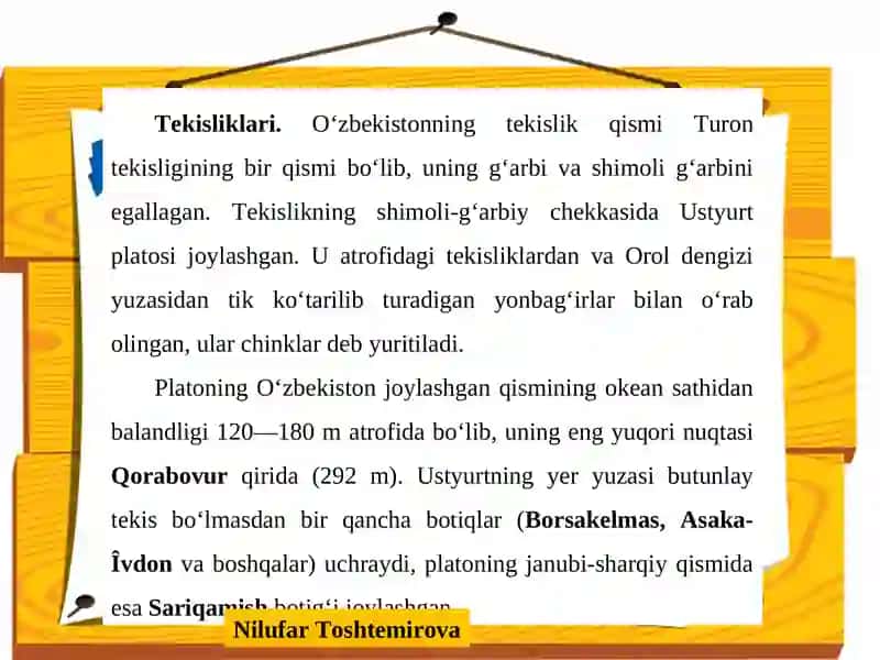 O'zbekistonning foydali qazilmalari haqida ma'lumotlar tayyorlash 4