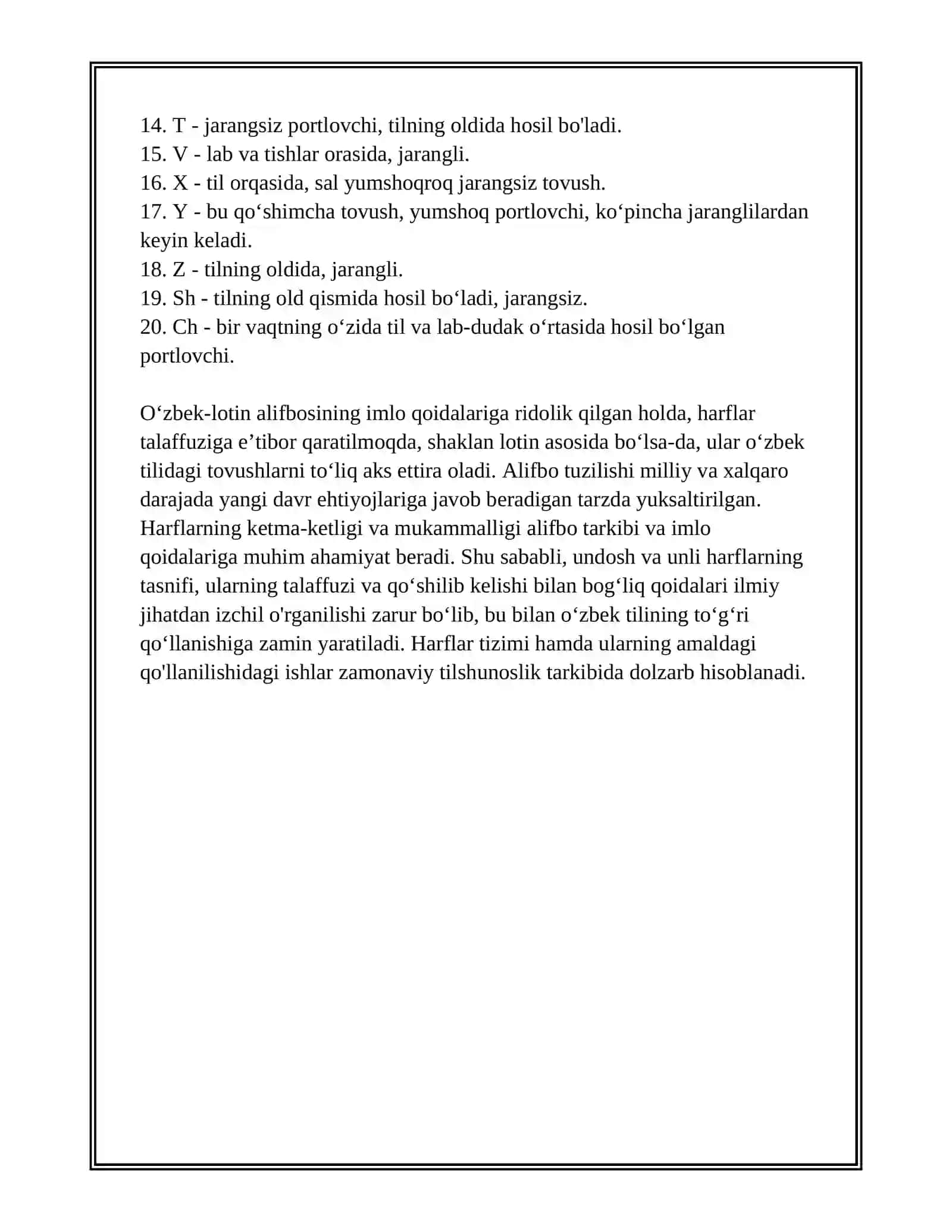 O’zbek-Lotin Alifbosining Imlo Qoidalari 4