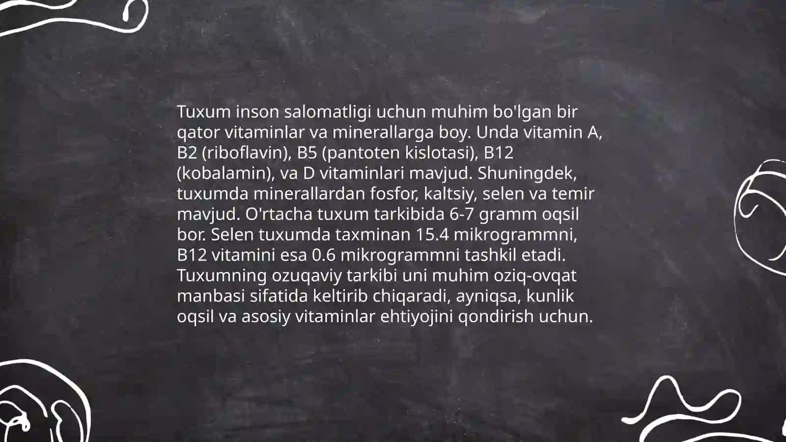 Tuxum va tuxum mahsulotlari 4