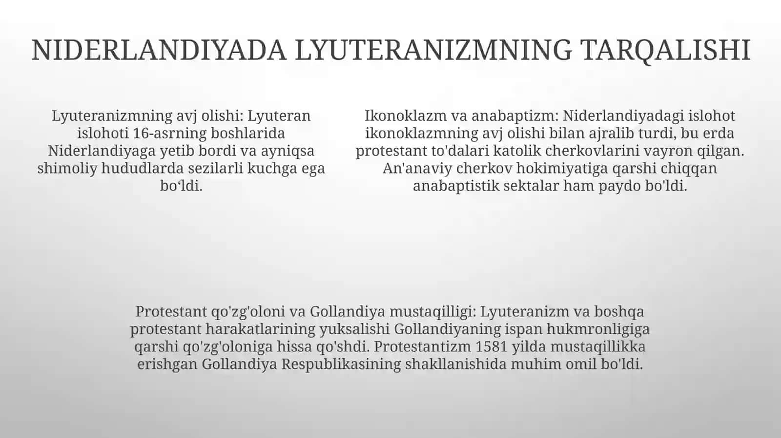 Nedirlandiyada Reformatsiya 4