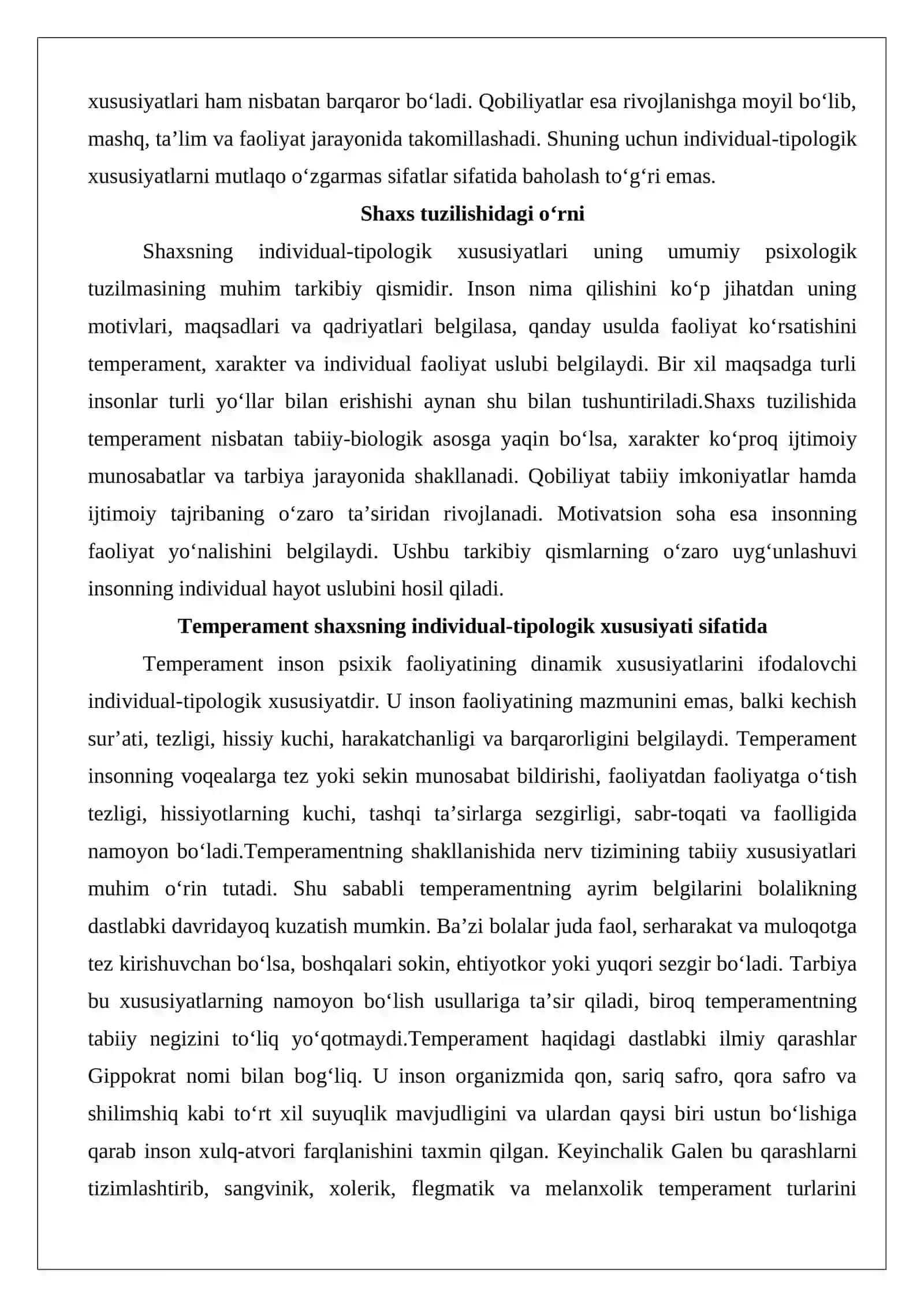 Shaxsning individual-tipologik xususiyatlari. 4
