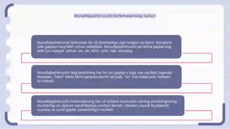 Moslashuv bogʻlanishli birikma 4