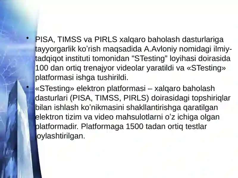PISAxalqaro baholash mazmun mohiyati 4