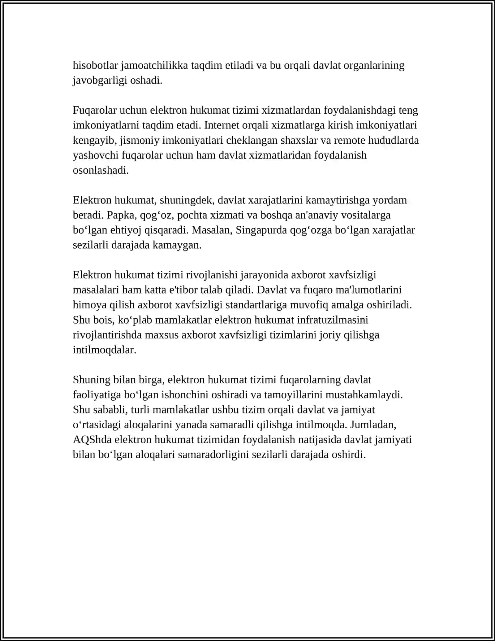 Elektron hukumat tizimi va tushunchasi 4