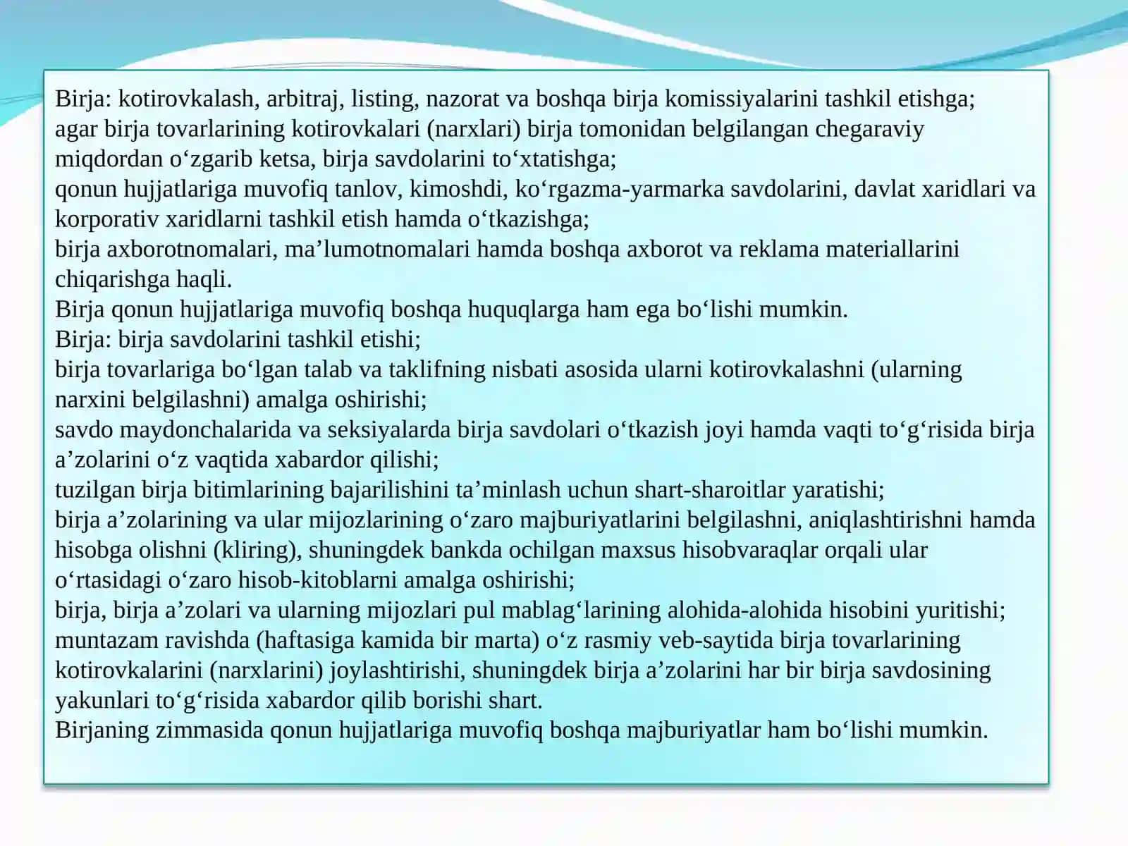 Birja faoliyati 4