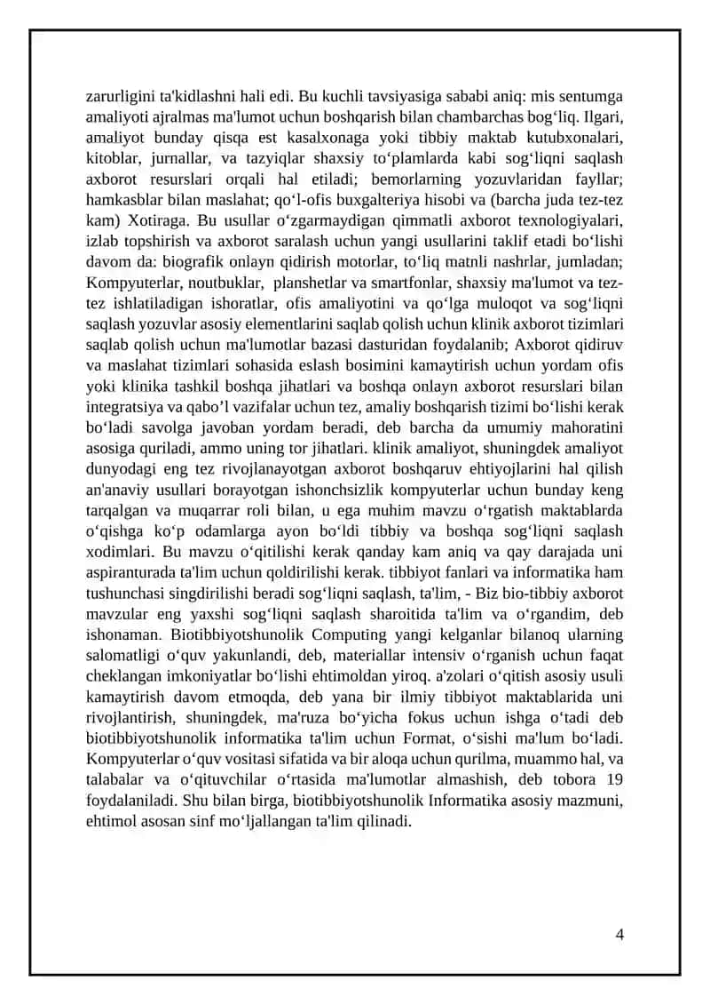 Tibbiyotda axborot texnologiyalari 4