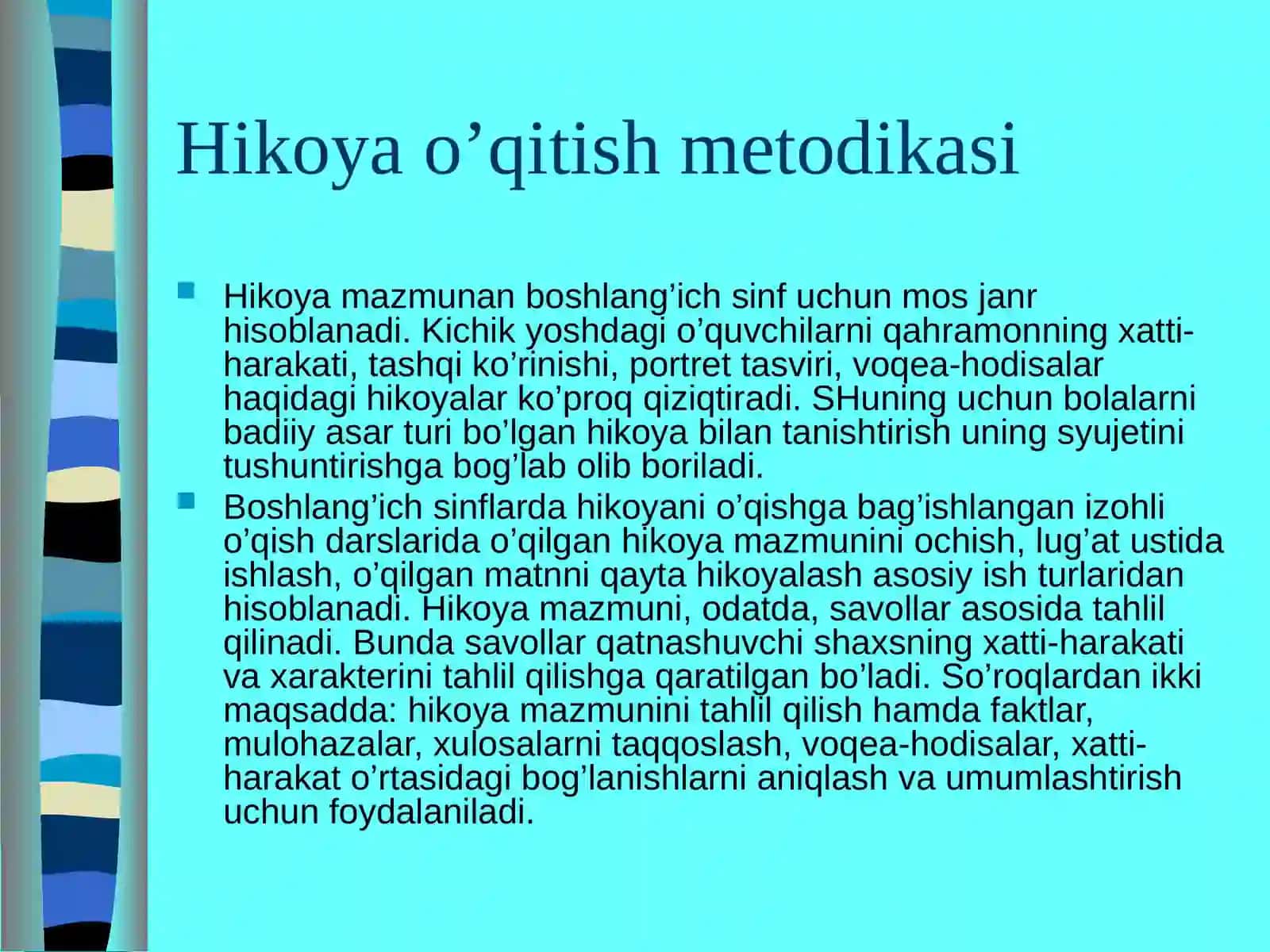 HIKOYA QILIB BERISH TURLARI VA METODLARI 4