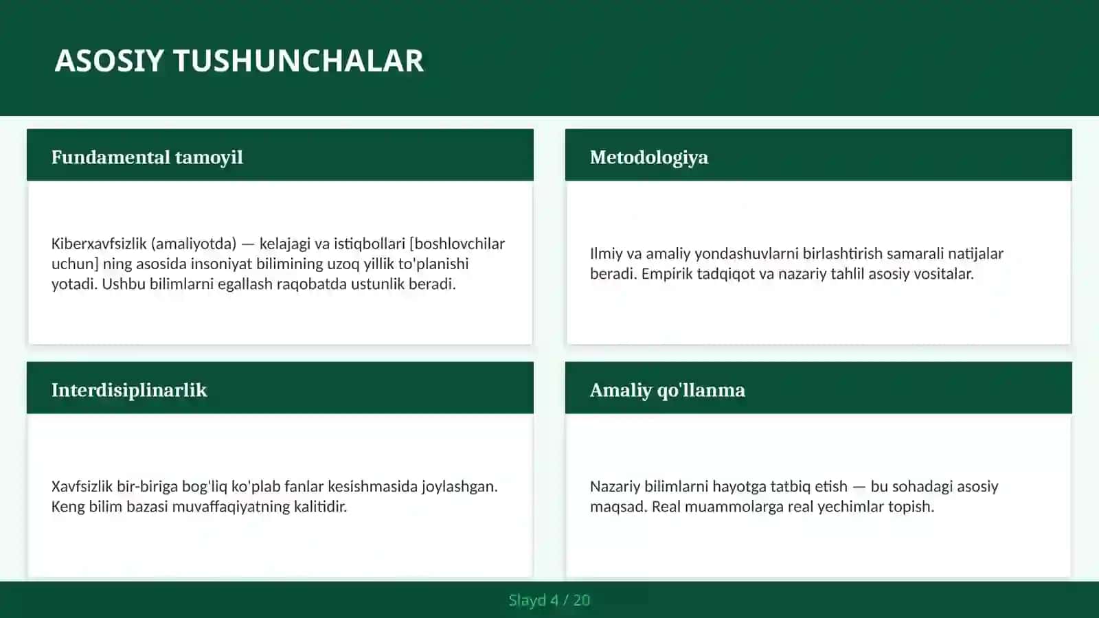 KIBERXAVFSIZLIK (AMALIYOTDA) — KELAJAGI VA ISTIQBOLLARI [BOSHLOVCHILAR UCHUN] 4