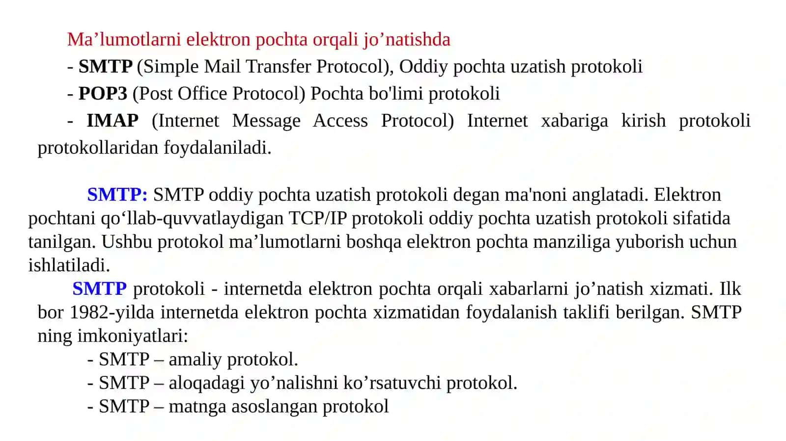 AMALIY POG‘ONA PROTOKOLLARI VA XIZMATLARI 4