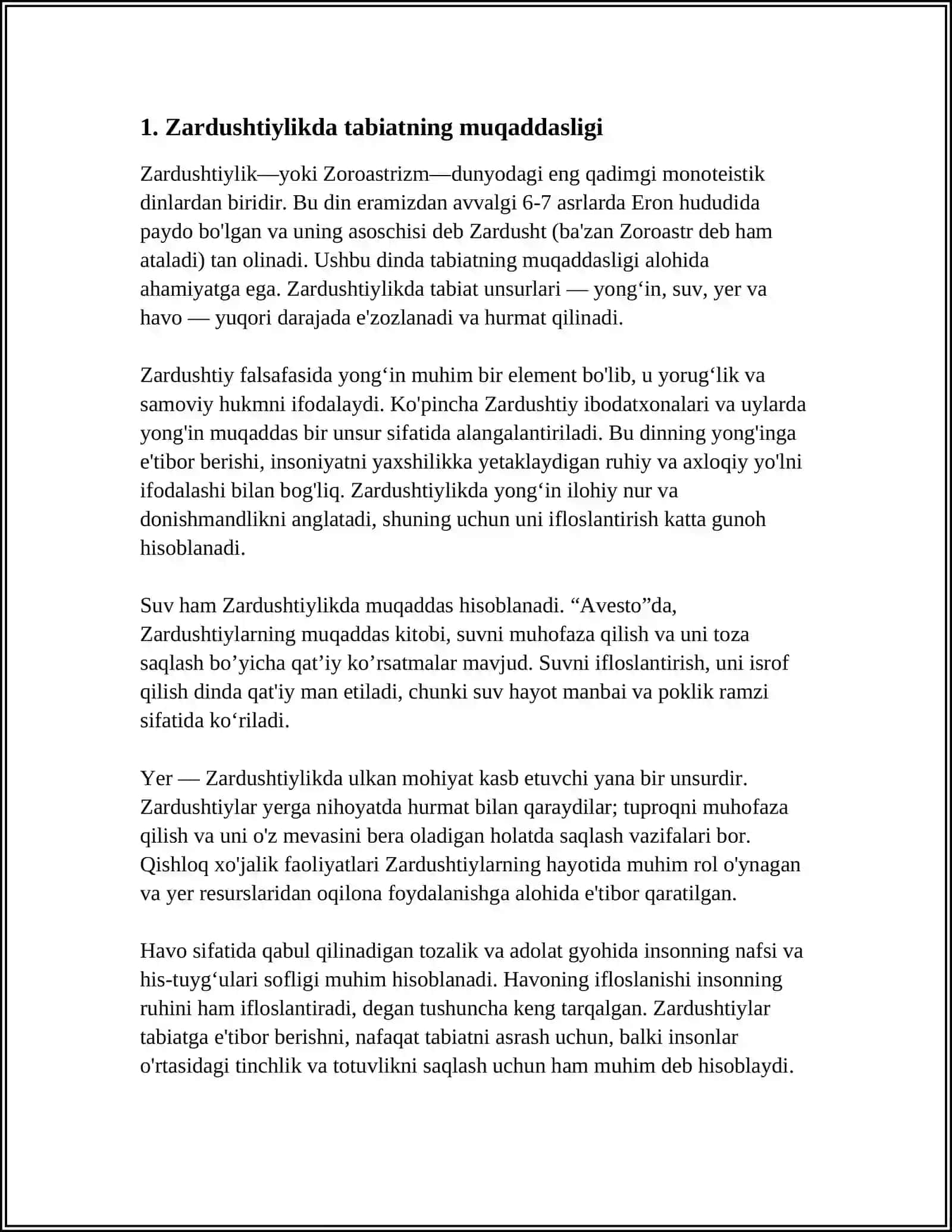 ZARDUSHTIYLIKDA TABIATNING ULUGʻLANISHI 4