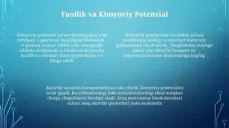 Kimyoviy potensialni xisoblash 4