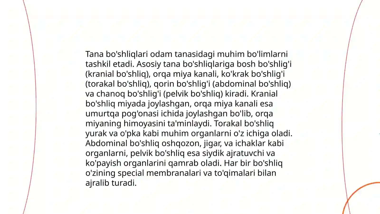 Tana bo'shliqlarini tuzilishi,hosil bo'lishi,zardob pardalar 4