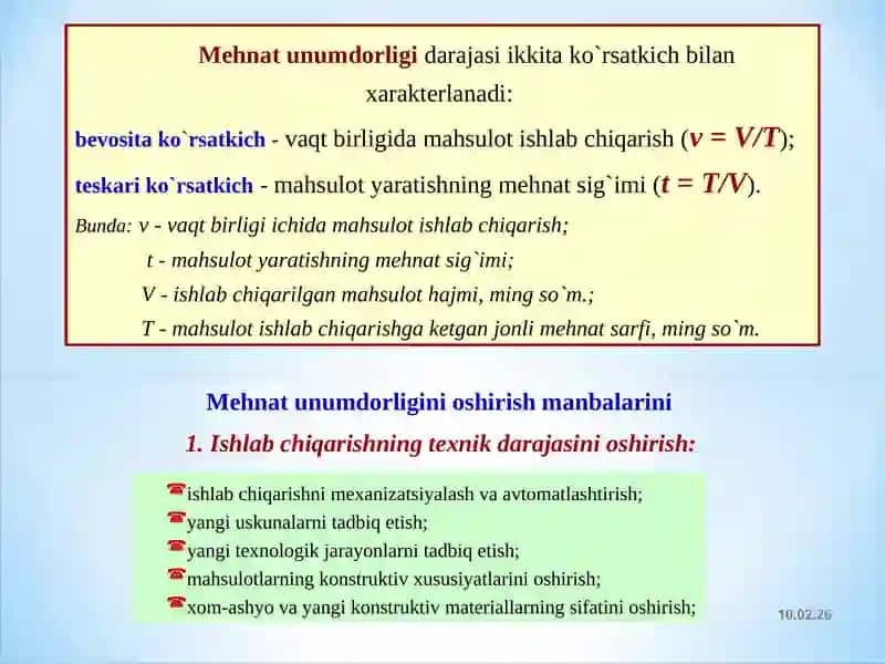 Korxonaningmehnat resurslari 4