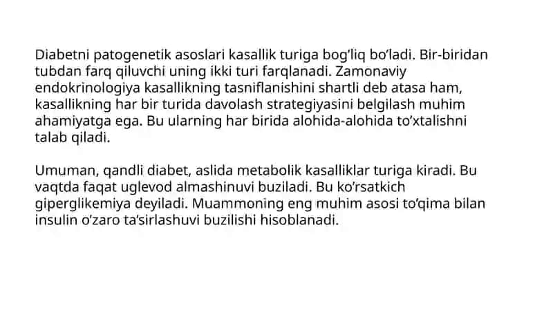 Insulin. Qandli diabet 4