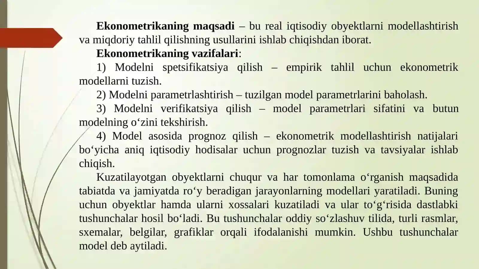 Ekonometrik modellаshtirish аsoslаri 4