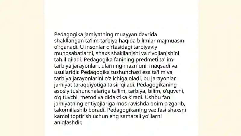 Pedagogikaning ilmiy asoslari 4