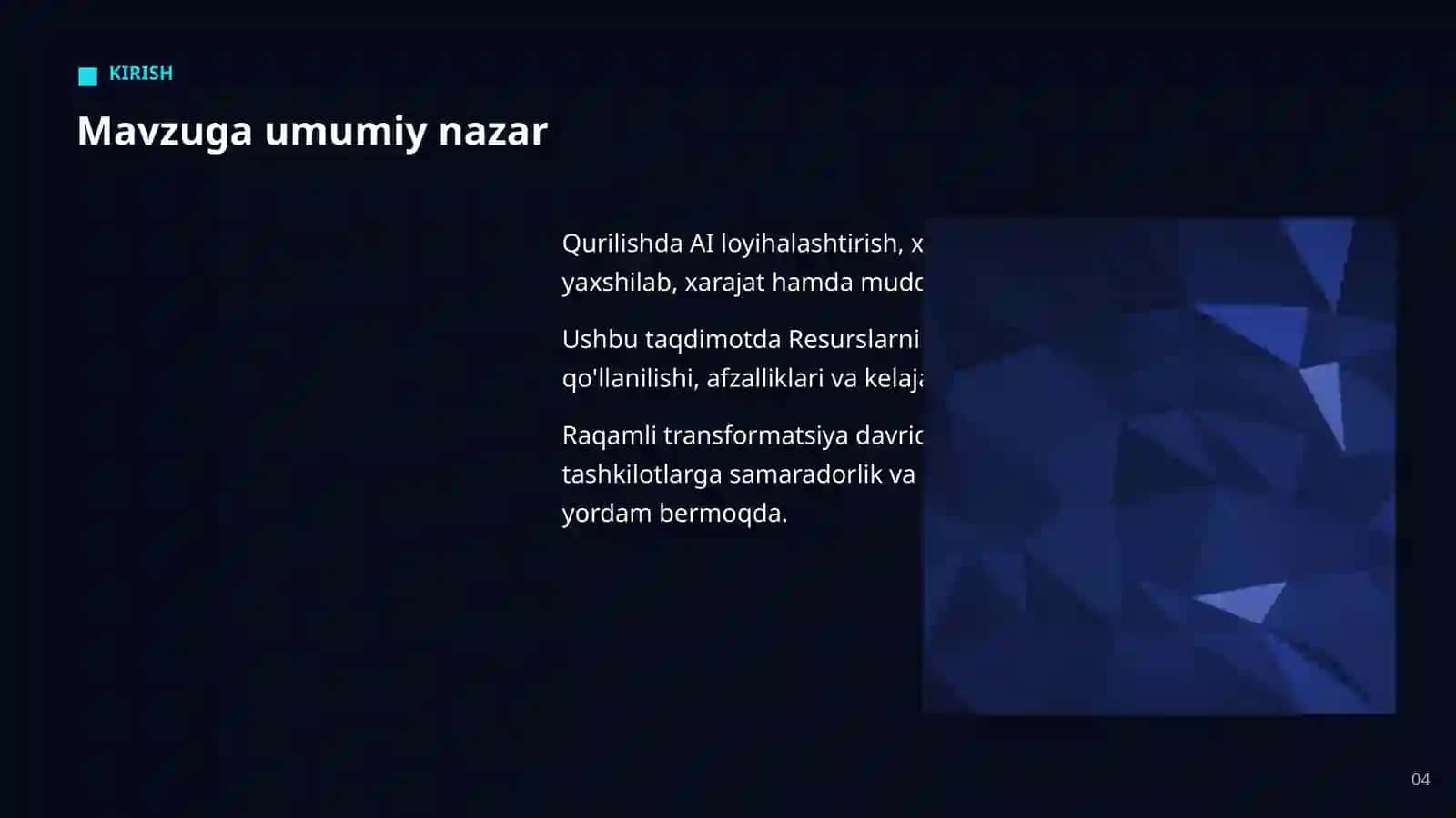 AI QURILISH SOHASIDA 4