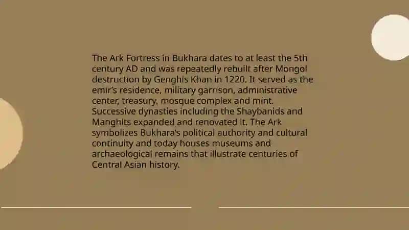 Bukhara: The Silk Road Legacy 4
