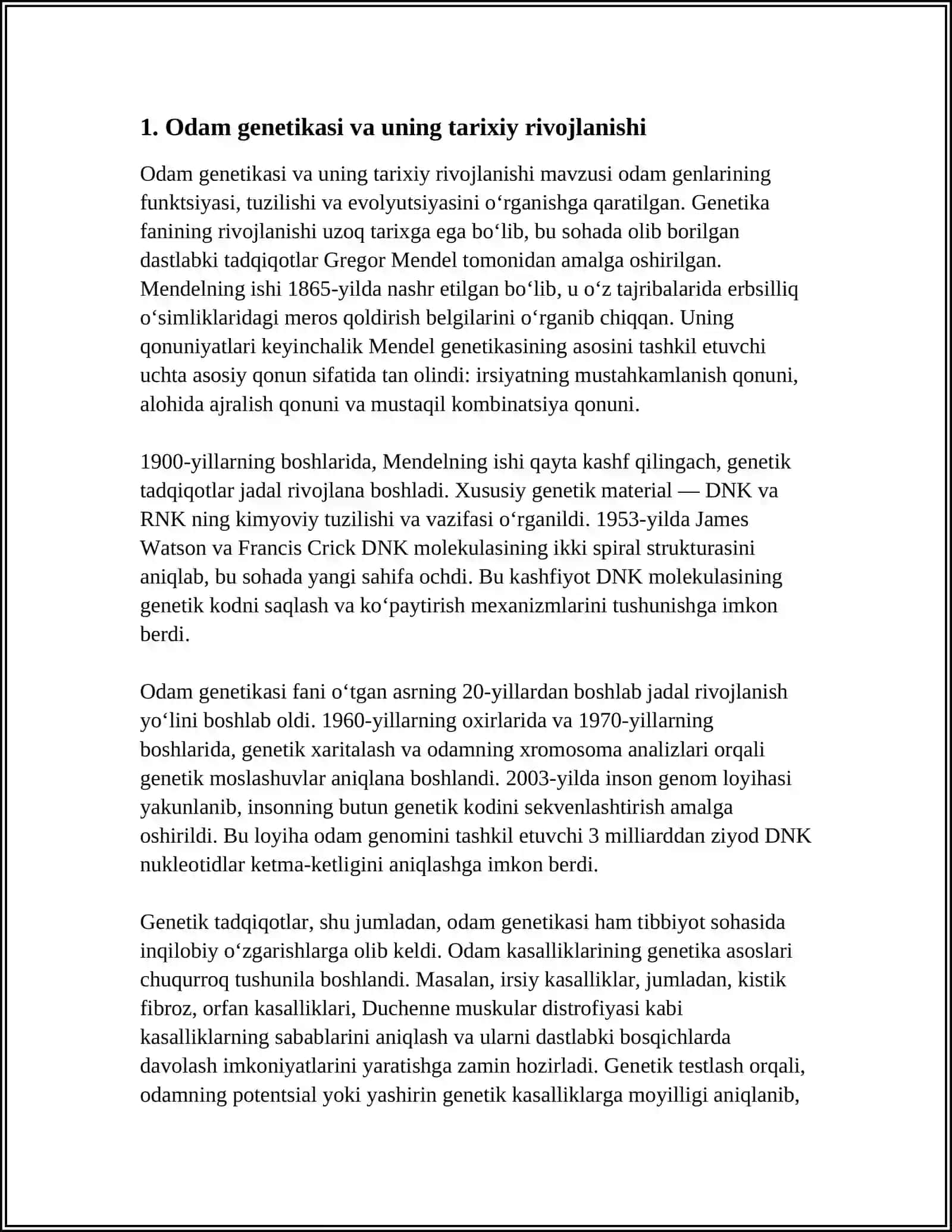 ODAM GENETIKASI VA TIBBIY GENETIKA 4